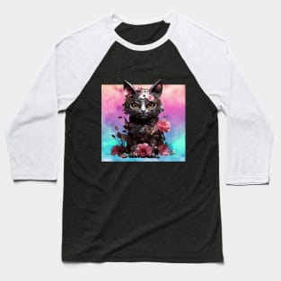 digital cat Baseball T-Shirt